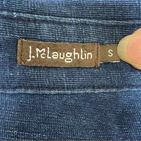 J. McLaughlin Denim Button Front Shirt Size Small - Picture 4 of 5